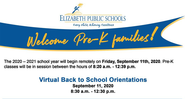  Welcome Back Pr-K Families